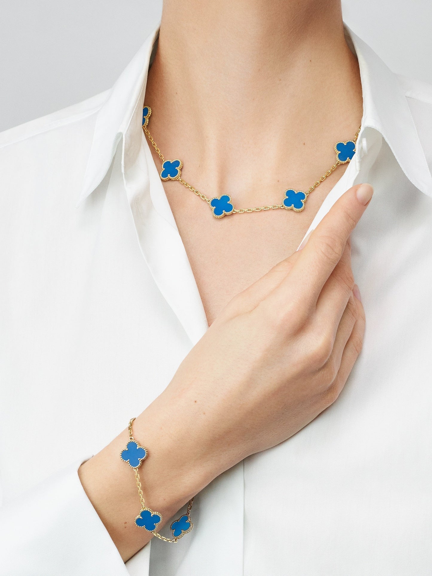 Clover Necklace (10 Designs) Gold | Blue