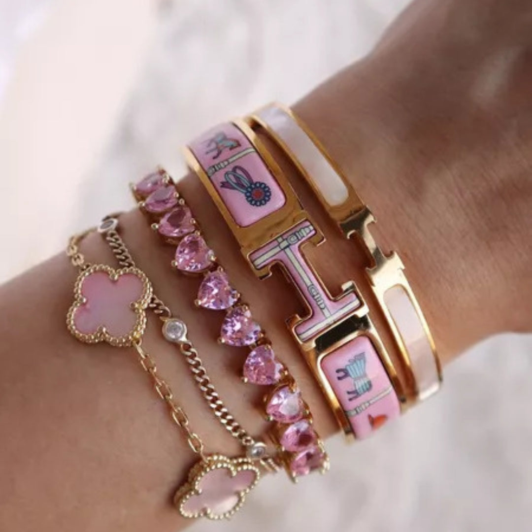 Clover Bracelet | Pink