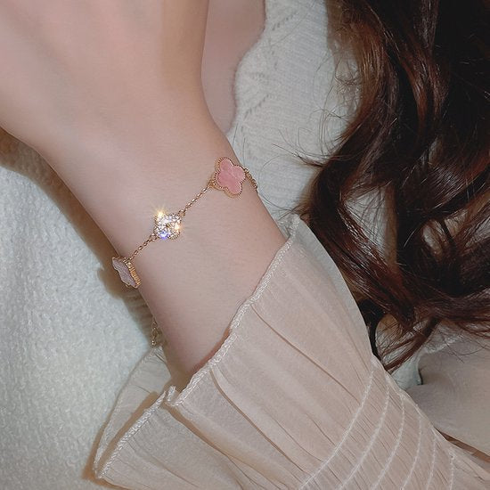 Clover Bracelet Deluxe | Pink