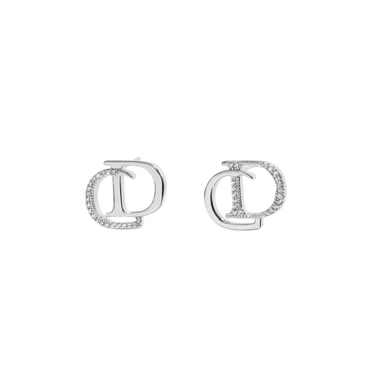CD Diamond Earrings | Silver