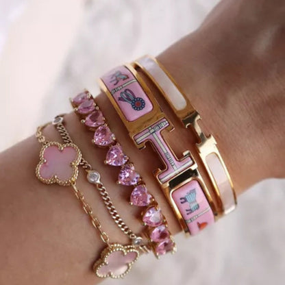 Clover Bracelet | Pink