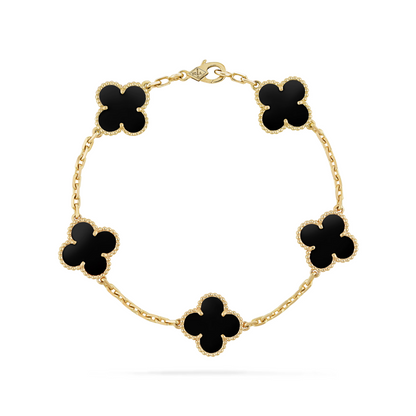 Clover Bracelet Gold | Black